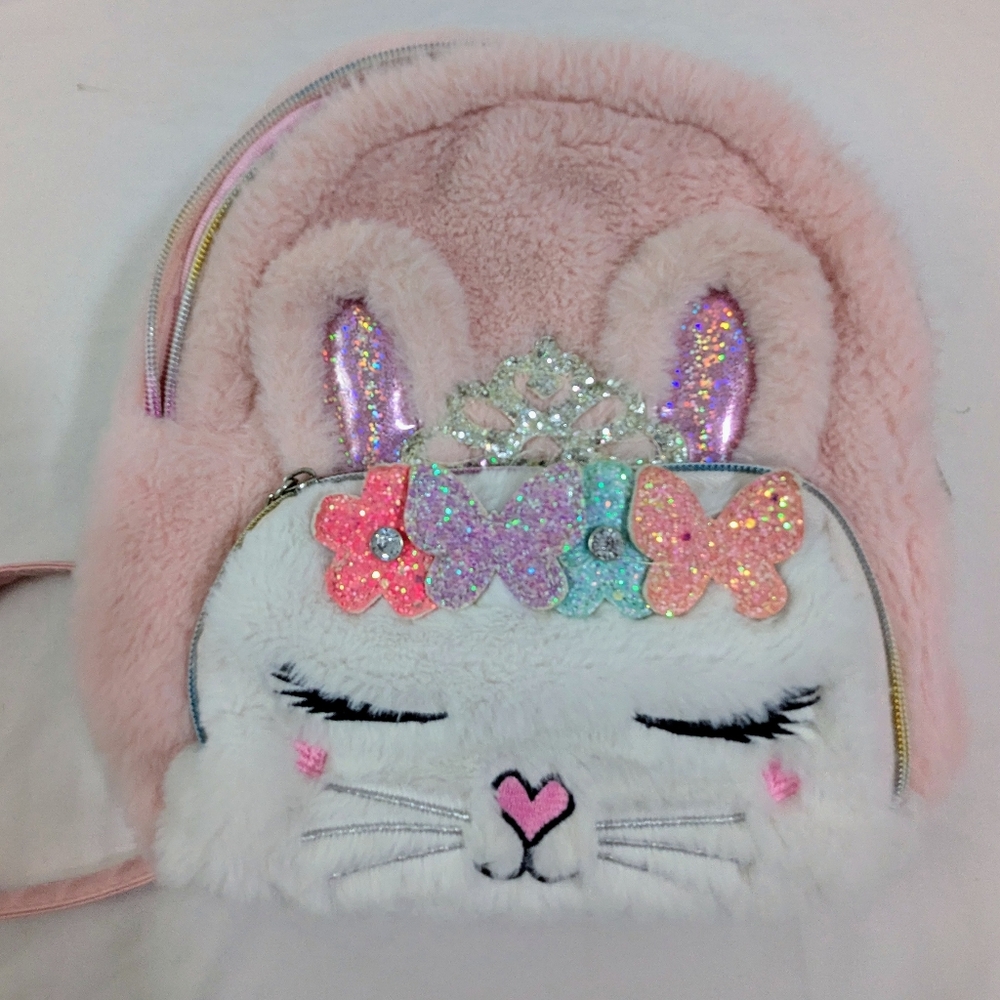 Easter Bunny Princess Backpack Miss Gwen's OMG Accessories Pink White & Sparkle